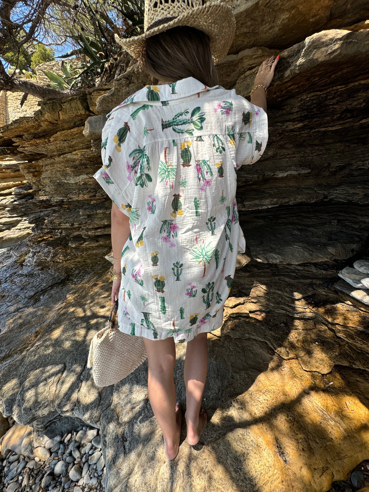 Chemise bohème imprimé cactus