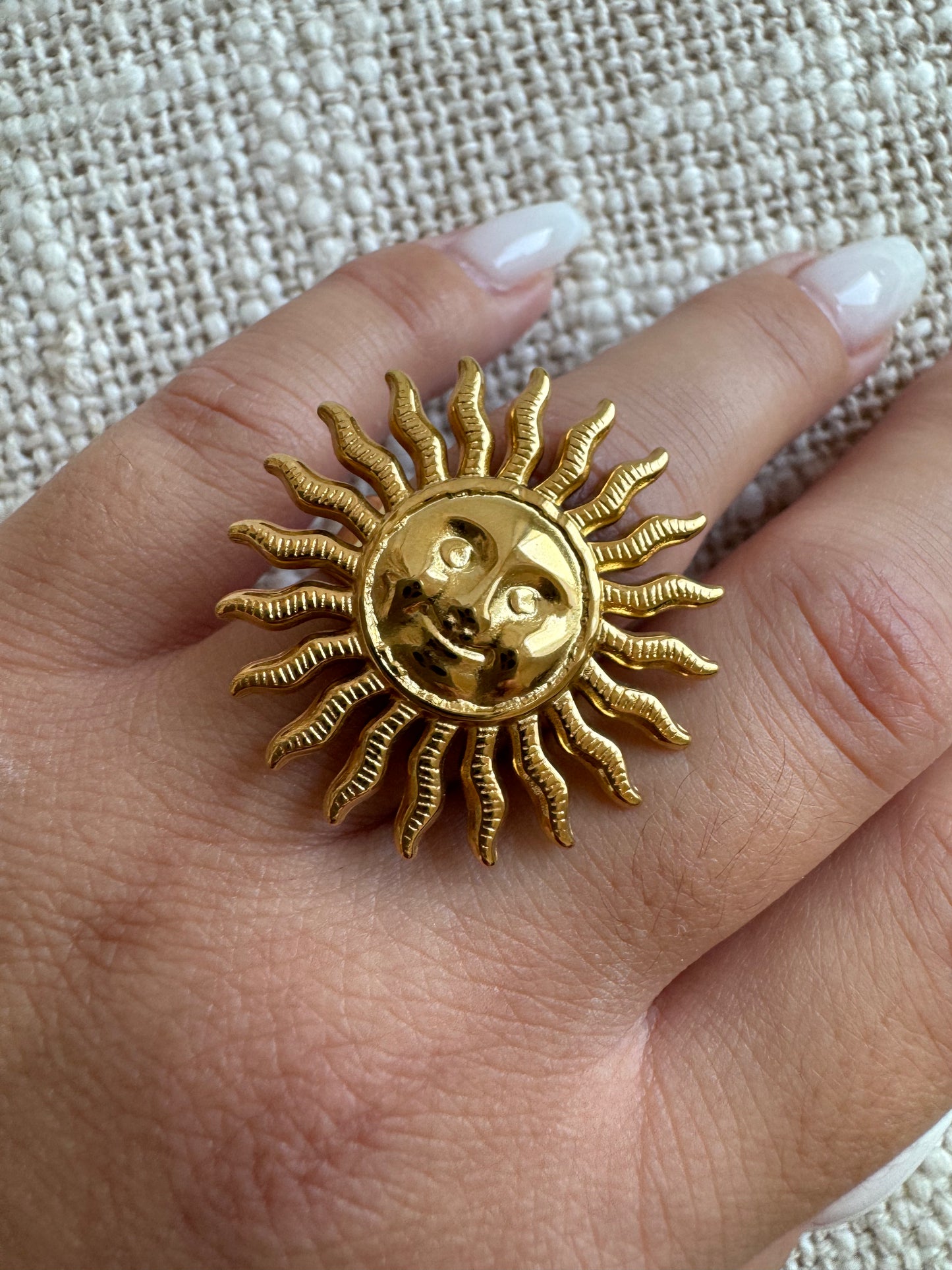 Bague avec soleil bohème
