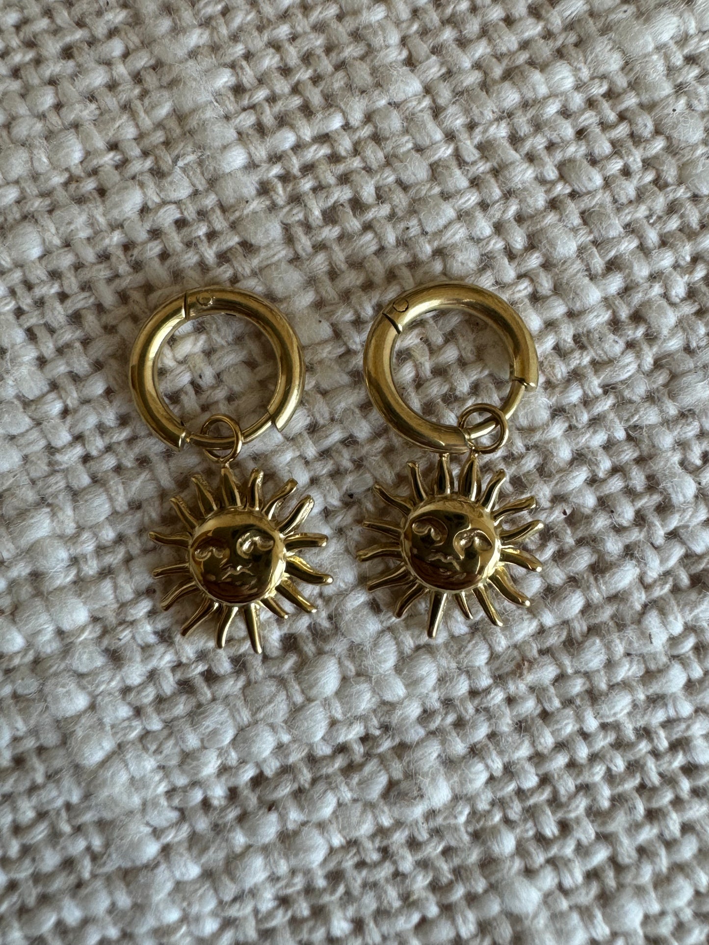 Boucles d'oreilles pendentifs soleil bohème